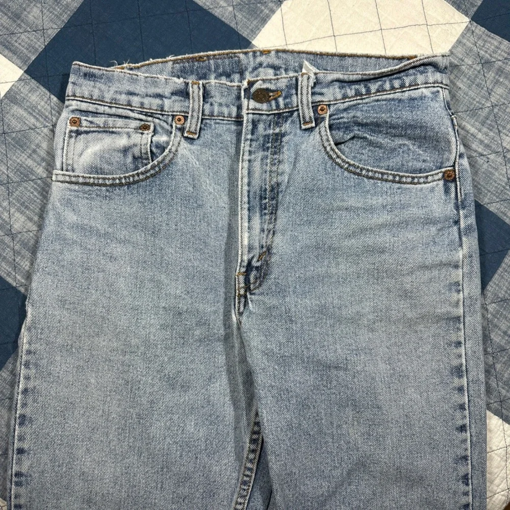 VTG 90s Levis 505 Mens Light Wash Straight Leg Denim Jeans Made in USA *29x31